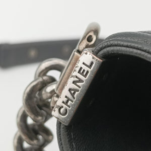 BOY CHANEL Grey caviar skin 26480755