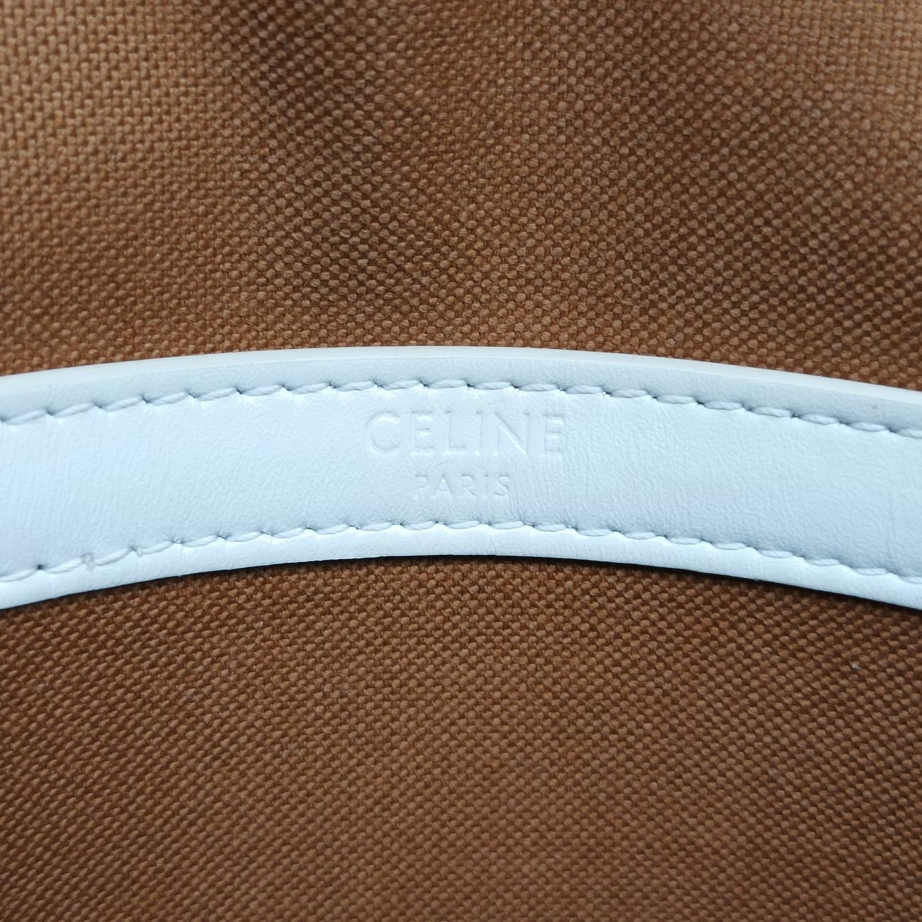 FOLCO Triomphe Brown×white PVC coated canvas × leather U-GM-0240