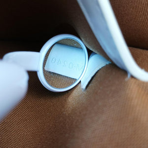 FOLCO Triomphe Brown×white PVC coated canvas × leather U-GM-0240