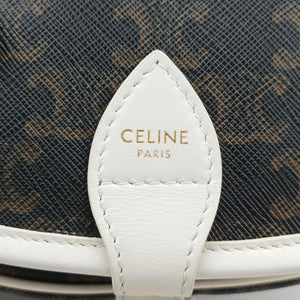 FOLCO Triomphe Brown×white PVC coated canvas × leather U-GM-0240
