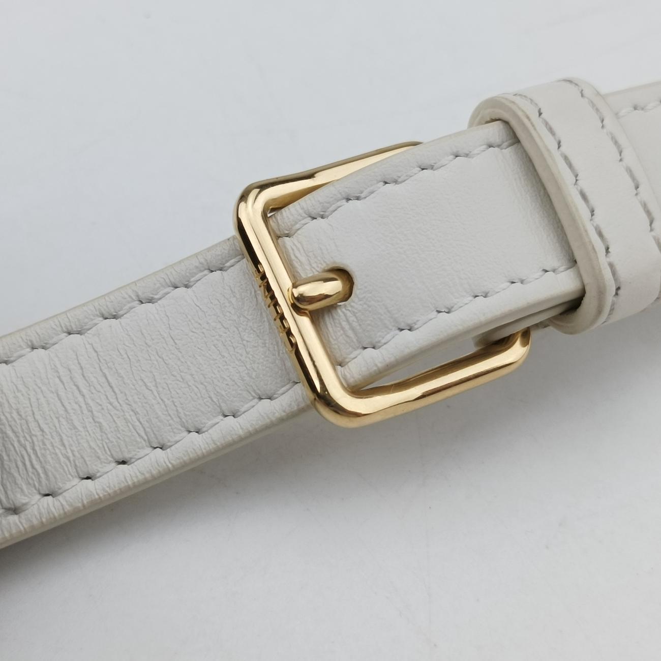 FOLCO Triomphe Brown×white PVC coated canvas × leather U-GM-0240