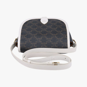 FOLCO Triomphe Brown×white PVC coated canvas × leather U-GM-0240