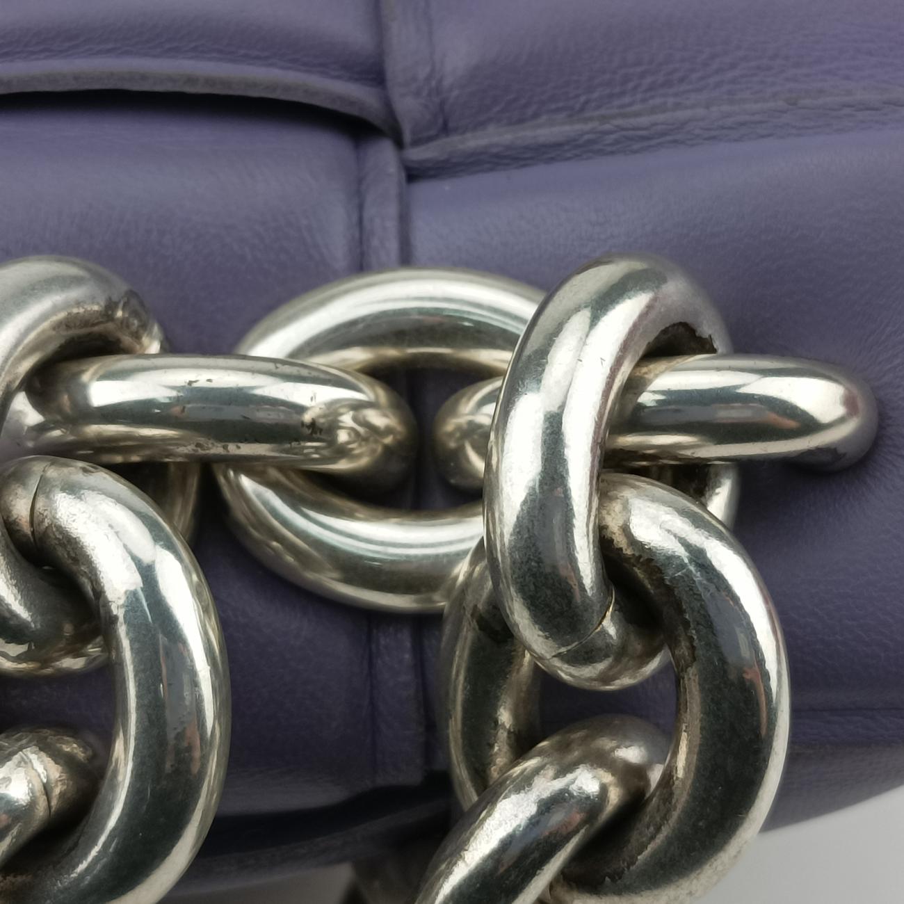 The Chain Cassette Purple lambskin B09351621D