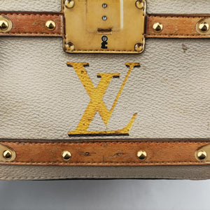 Square Navy x Beige x Yellow Monogram Trompe l'oeil FL2148