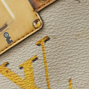 Square Navy x Beige x Yellow Monogram Trompe l'oeil FL2148