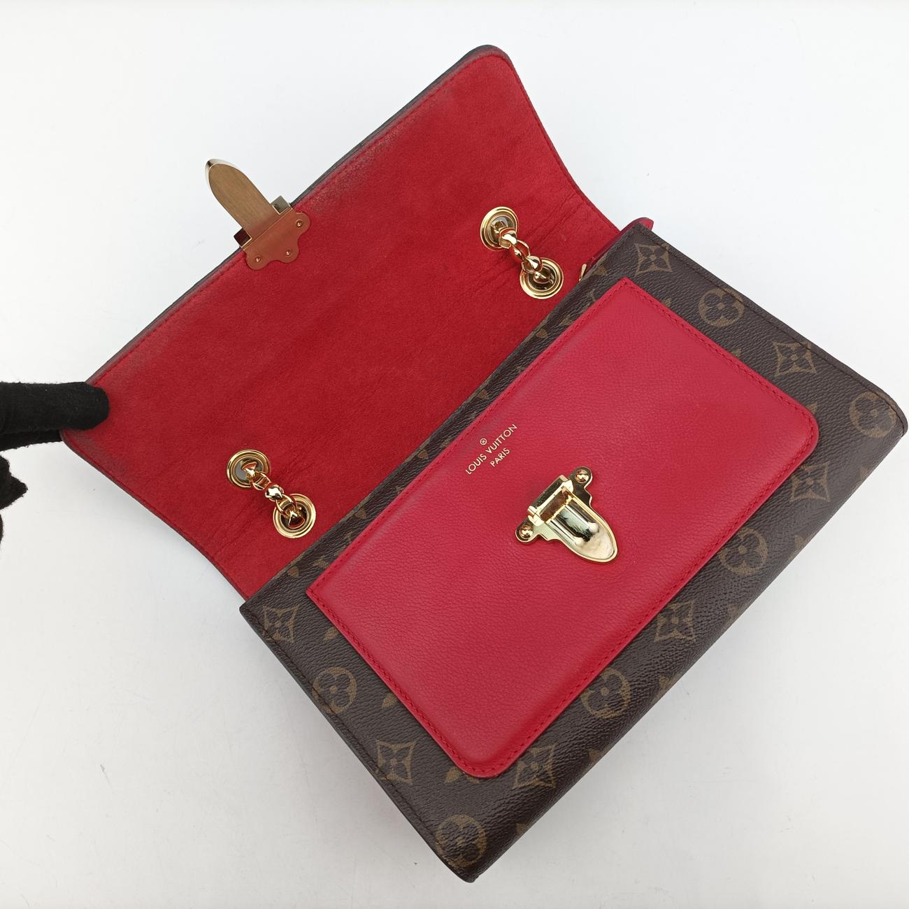 VICTOIRE Brown×CERISE Monogram Canvas×calf leather CA4186