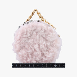 CHANEL 19 Round Pink Leather × wool 30235655