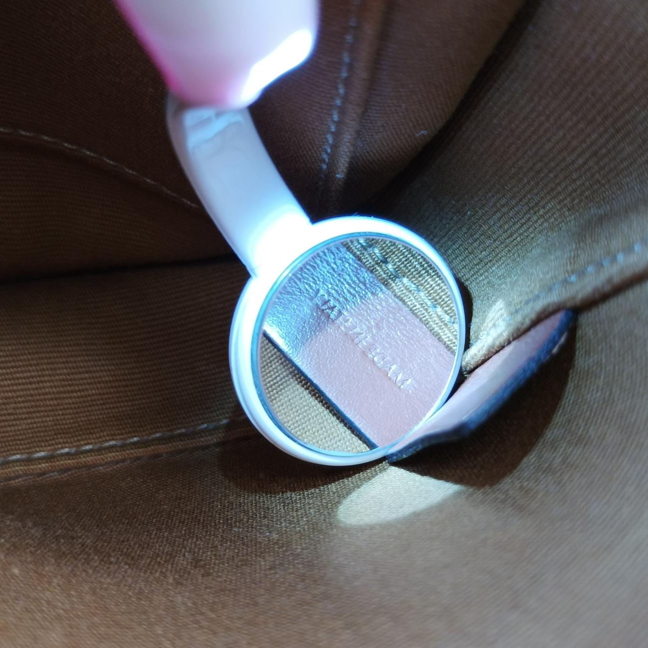 Triomphe Mini Besace White×brown PVC coated canvas F-CU-1291