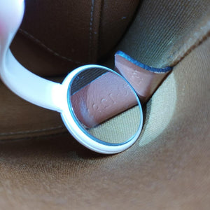 Triomphe Mini Besace White×brown PVC coated canvas F-CU-1291