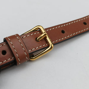 Triomphe Mini Besace White×brown PVC coated canvas F-CU-1291