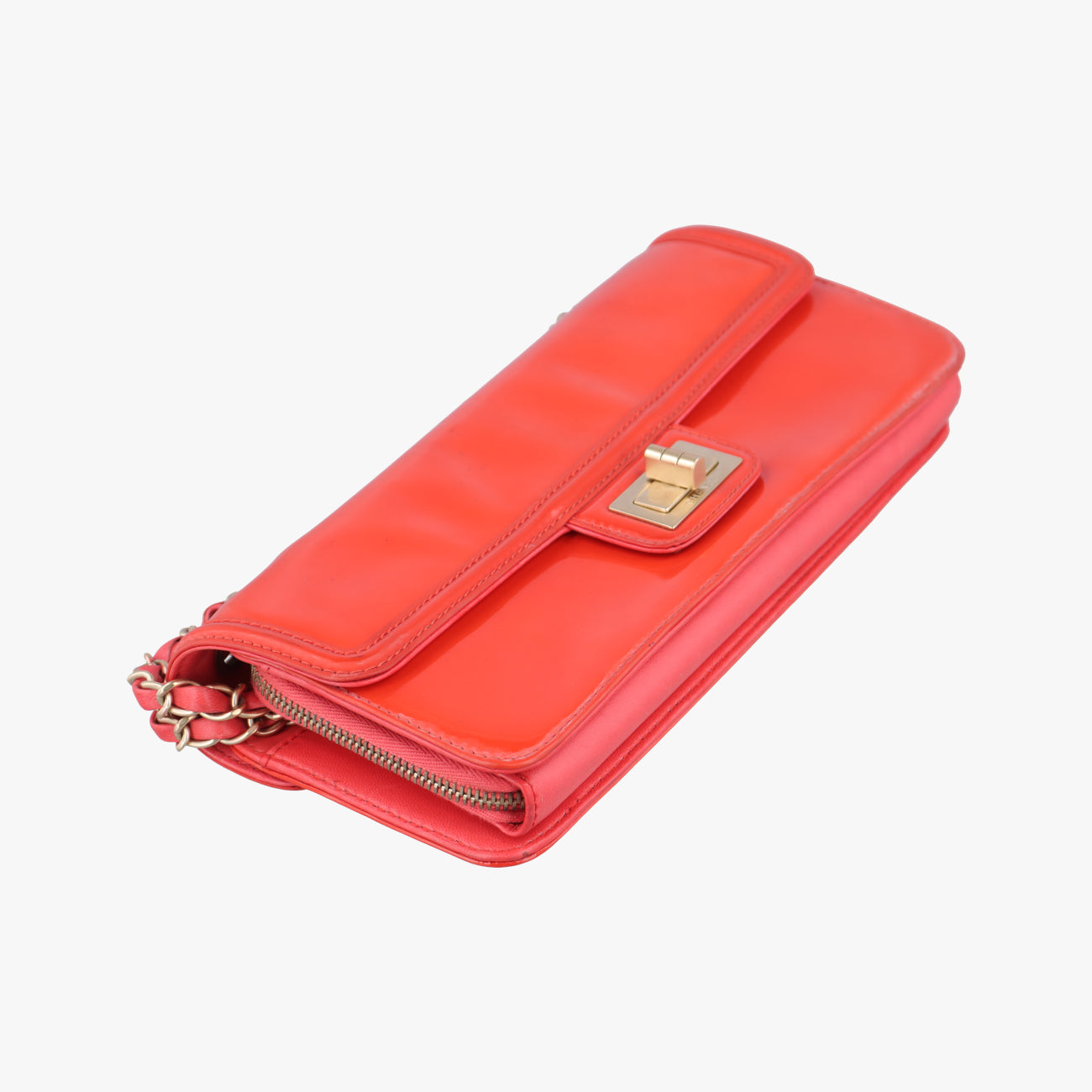 2.55 Lock Orange Patent Leather 12659650