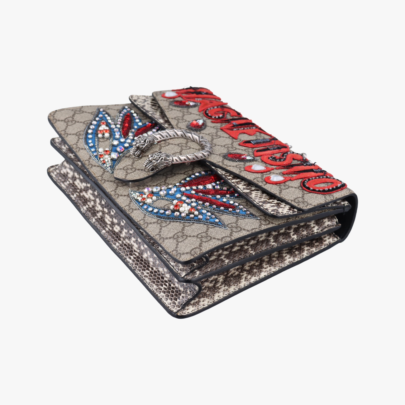 Dionysus Beige×Multicolour PVC coated canvas x snakeskin H024772053