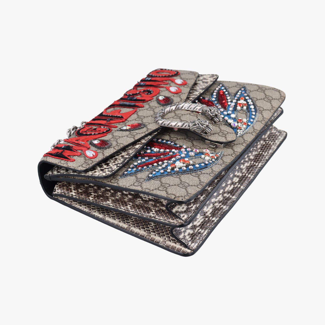 Dionysus Beige×Multicolour PVC coated canvas x snakeskin H024772053
