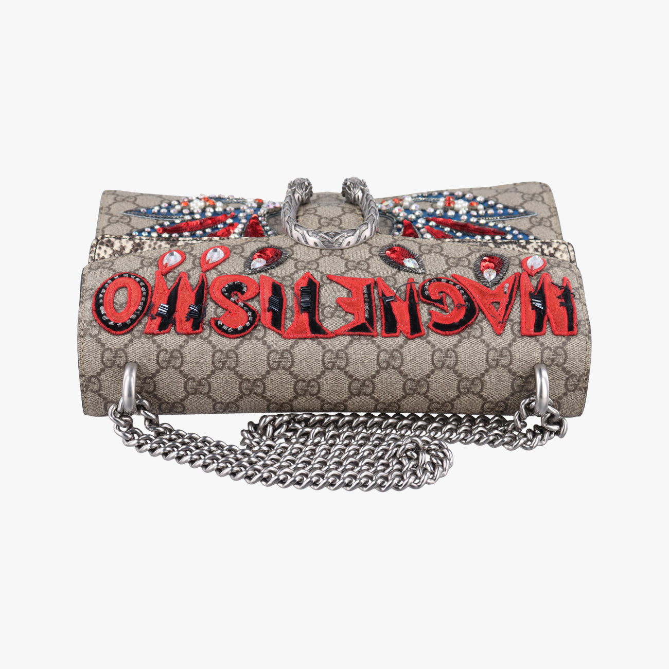 Dionysus Beige×Multicolour PVC coated canvas x snakeskin H024772053