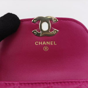 CC Waist Coin Purse Purple lambskin×fabric 29000495
