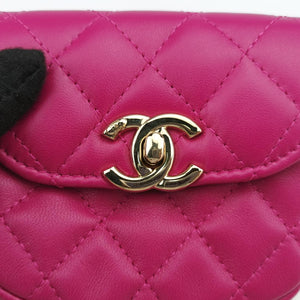 CC Waist Coin Purse Purple lambskin×fabric 29000495