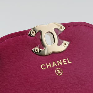 CC Waist Coin Purse Purple lambskin×fabric 29000495