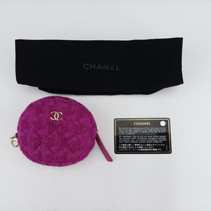 CC Waist Coin Purse Purple lambskin×fabric 29000495