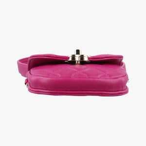 CC Waist Coin Purse Purple lambskin×fabric 29000495