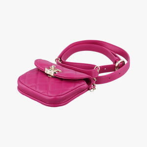 CC Waist Coin Purse Purple lambskin×fabric 29000495