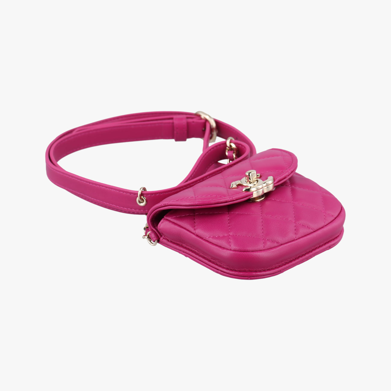 CC Waist Coin Purse Purple lambskin×fabric 29000495