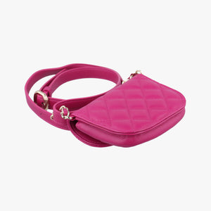 CC Waist Coin Purse Purple lambskin×fabric 29000495
