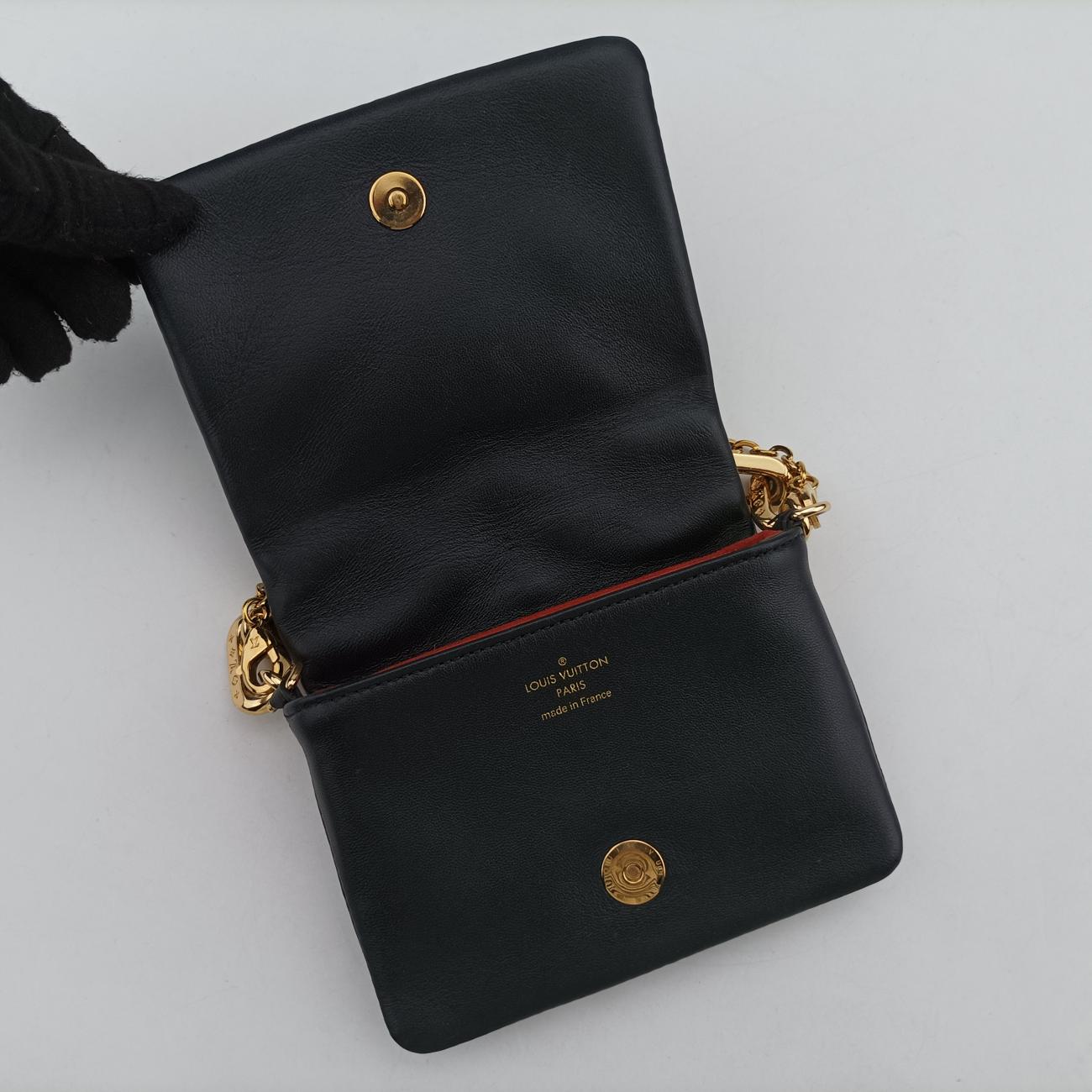 COUSSIN Noir lambskin ICチップ