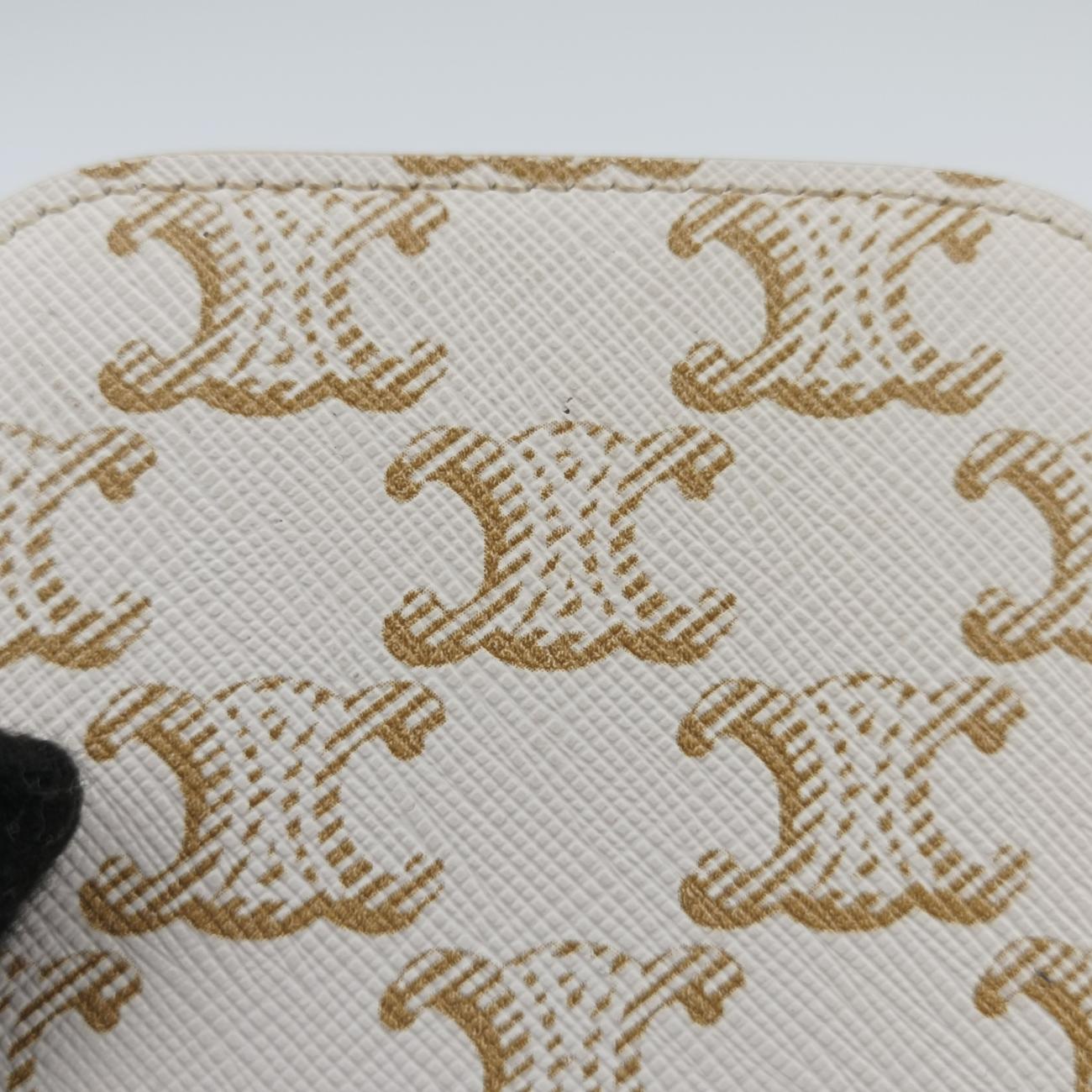 TRIOMPHE mini vanity case White PVC coated canvas  U-DS-0243 White PVC coated canvas U-DS-0243