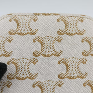 TRIOMPHE mini vanity case White PVC coated canvas  U-DS-0243 White PVC coated canvas U-DS-0243