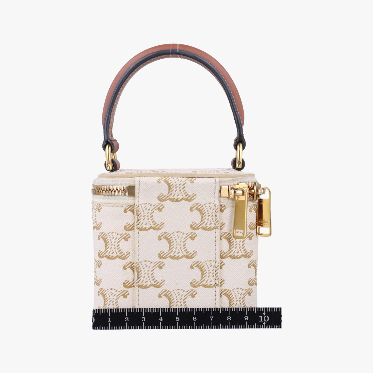 TRIOMPHE mini vanity case White PVC coated canvas  U-DS-0243 White PVC coated canvas U-DS-0243