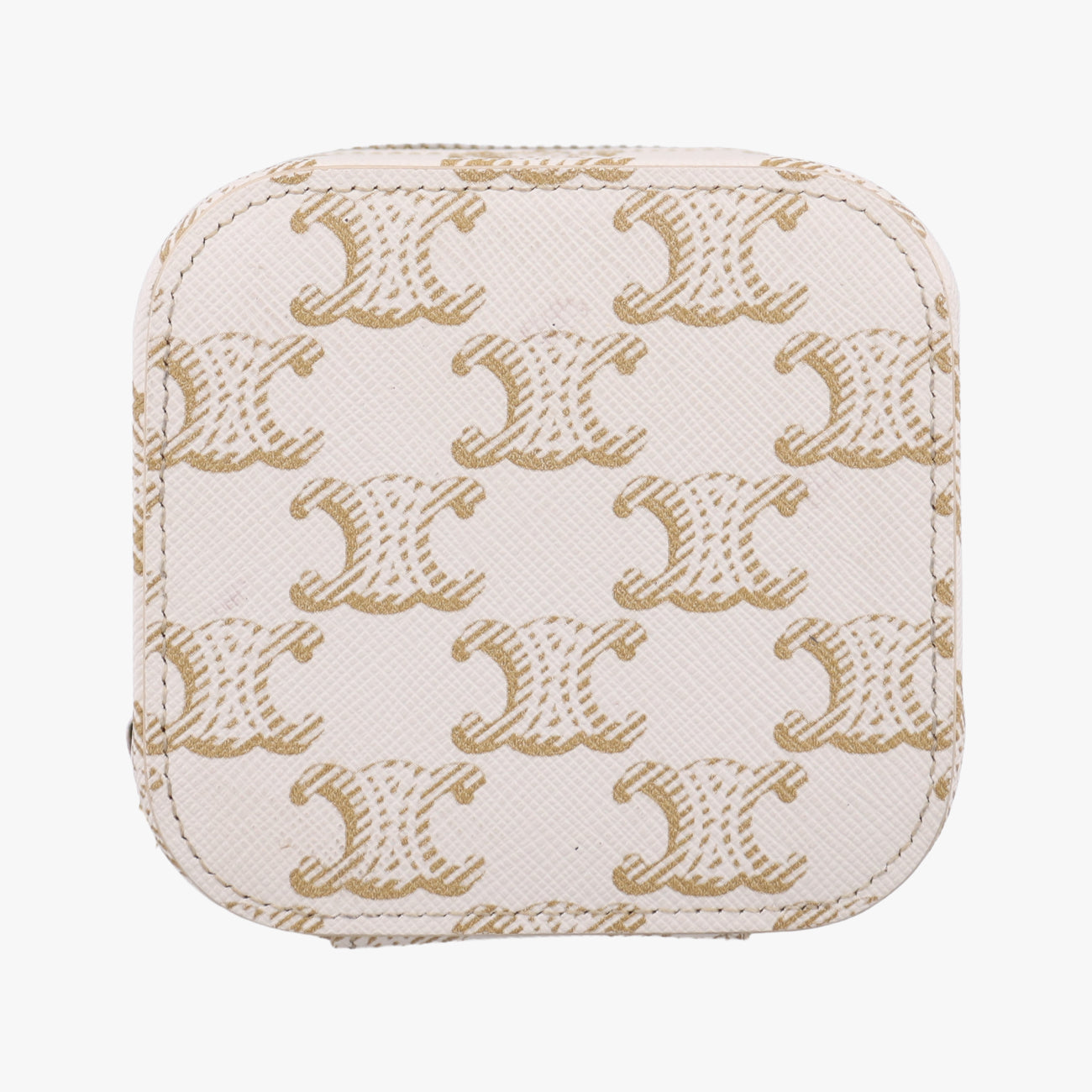 TRIOMPHE mini vanity case White PVC coated canvas  U-DS-0243 White PVC coated canvas U-DS-0243
