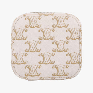 TRIOMPHE mini vanity case White PVC coated canvas  U-DS-0243 White PVC coated canvas U-DS-0243