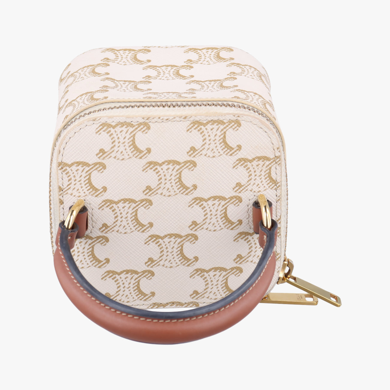 TRIOMPHE mini vanity case White PVC coated canvas  U-DS-0243 White PVC coated canvas U-DS-0243