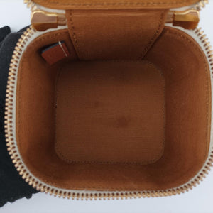 TRIOMPHE mini vanity case White PVC coated canvas  U-DS-0243 White PVC coated canvas U-DS-0243