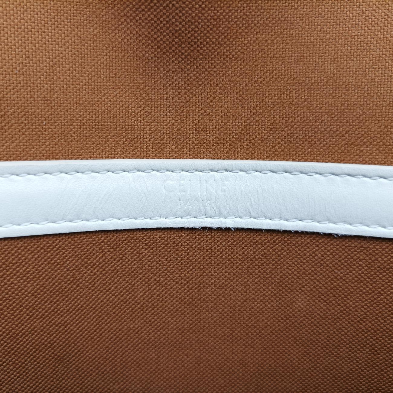 FOLCO Triomphe Brown×white PVC coated canvas U-GM-0240