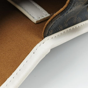 FOLCO Triomphe Brown×white PVC coated canvas U-GM-0240