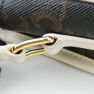 FOLCO Triomphe Brown×white PVC coated canvas U-GM-0240