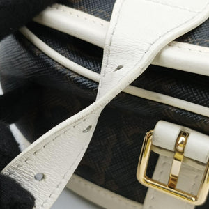FOLCO Triomphe Brown×white PVC coated canvas U-GM-0240