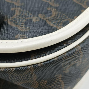 FOLCO Triomphe Brown×white PVC coated canvas U-GM-0240