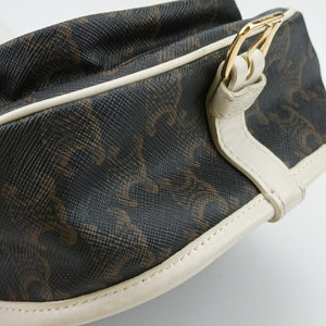 FOLCO Triomphe Brown×white PVC coated canvas U-GM-0240