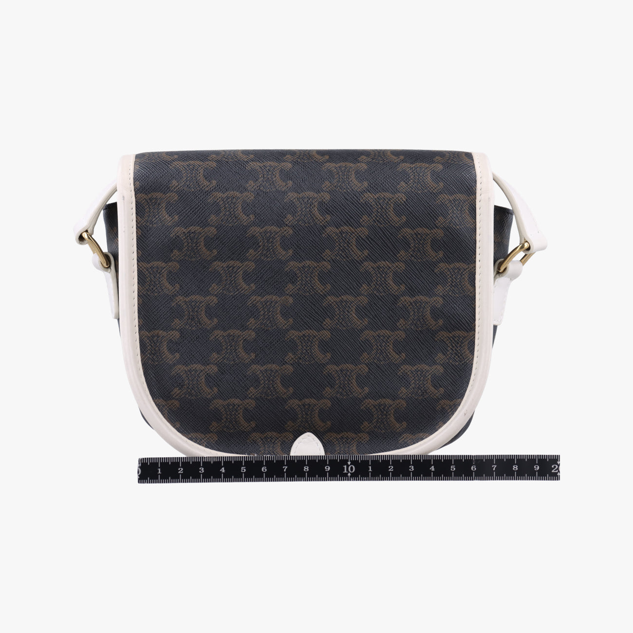 FOLCO Triomphe Brown×white PVC coated canvas U-GM-0240