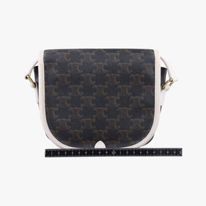 FOLCO Triomphe Brown×white PVC coated canvas U-GM-0240