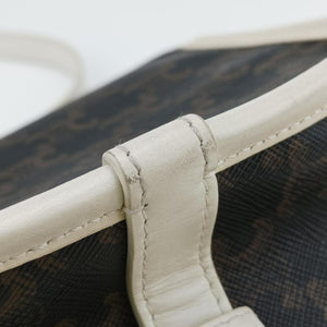 FOLCO Triomphe Brown×white PVC coated canvas U-GM-0240