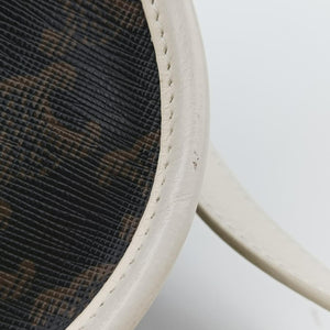 FOLCO Triomphe Brown×white PVC coated canvas U-GM-0240