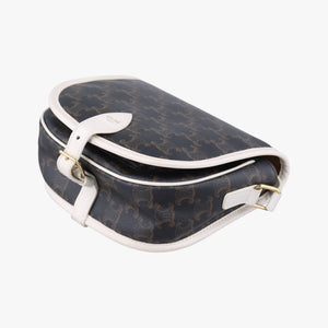 FOLCO Triomphe Brown×white PVC coated canvas U-GM-0240