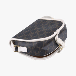 FOLCO Triomphe Brown×white PVC coated canvas U-GM-0240