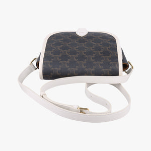 FOLCO Triomphe Brown×white PVC coated canvas U-GM-0240