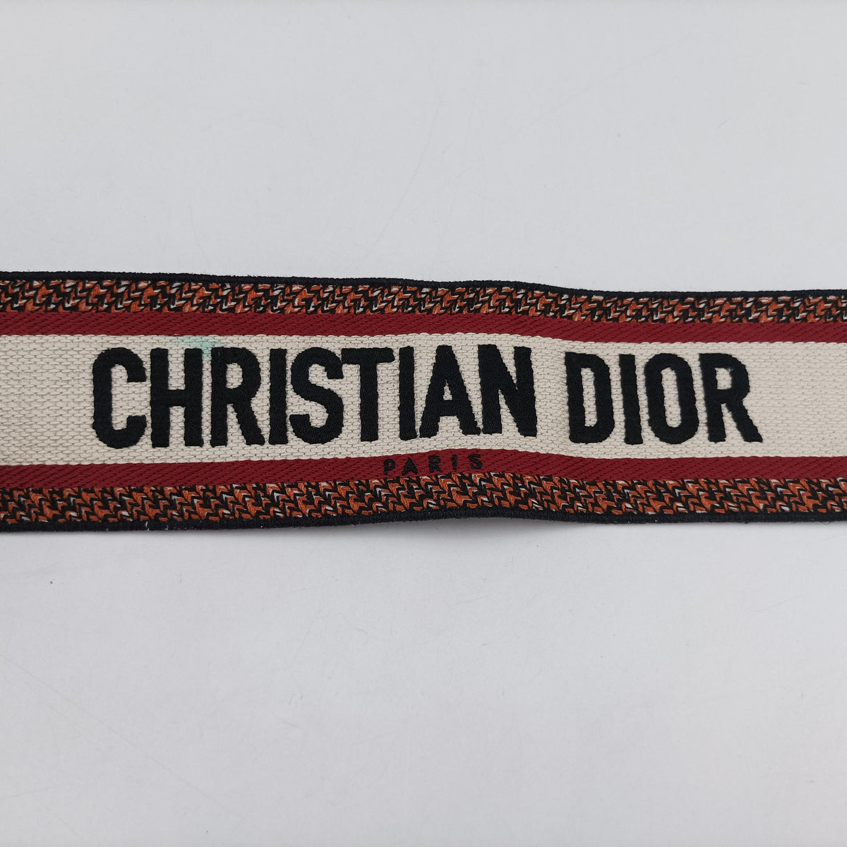 Pre-owned Christian Dior Saddle Red Jacquard × Leather  shoulderbag | stylenewstar
