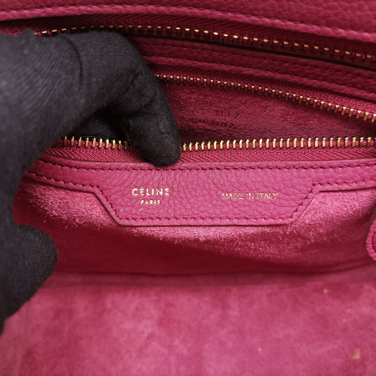 Pre-owned Celine Luggage Micro shopper Pink Leather  handbag | stylenewstar