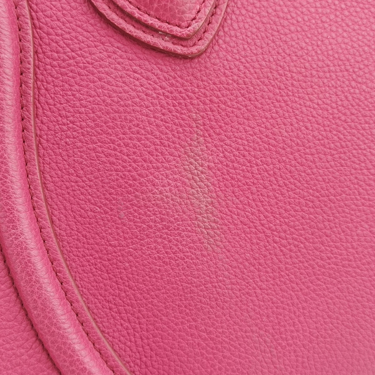 Pre-owned Celine Luggage Micro shopper Pink Leather  handbag | stylenewstar